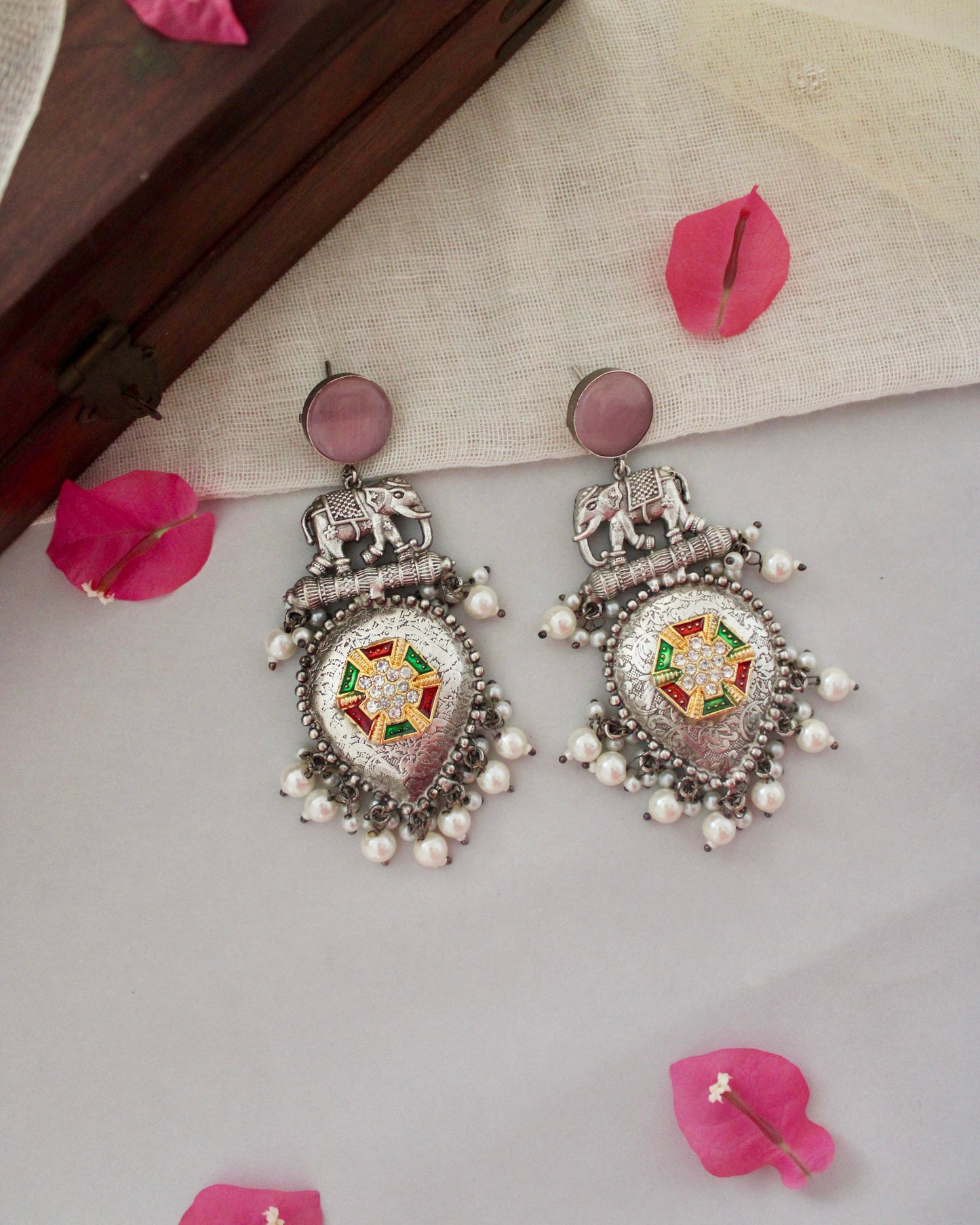 Kanika Silver Lookalike Earrings