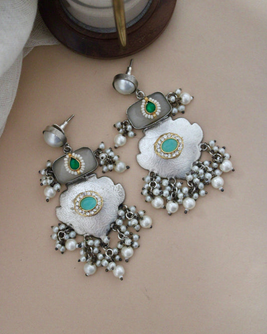 Leisha Silver Lookalike Earrings