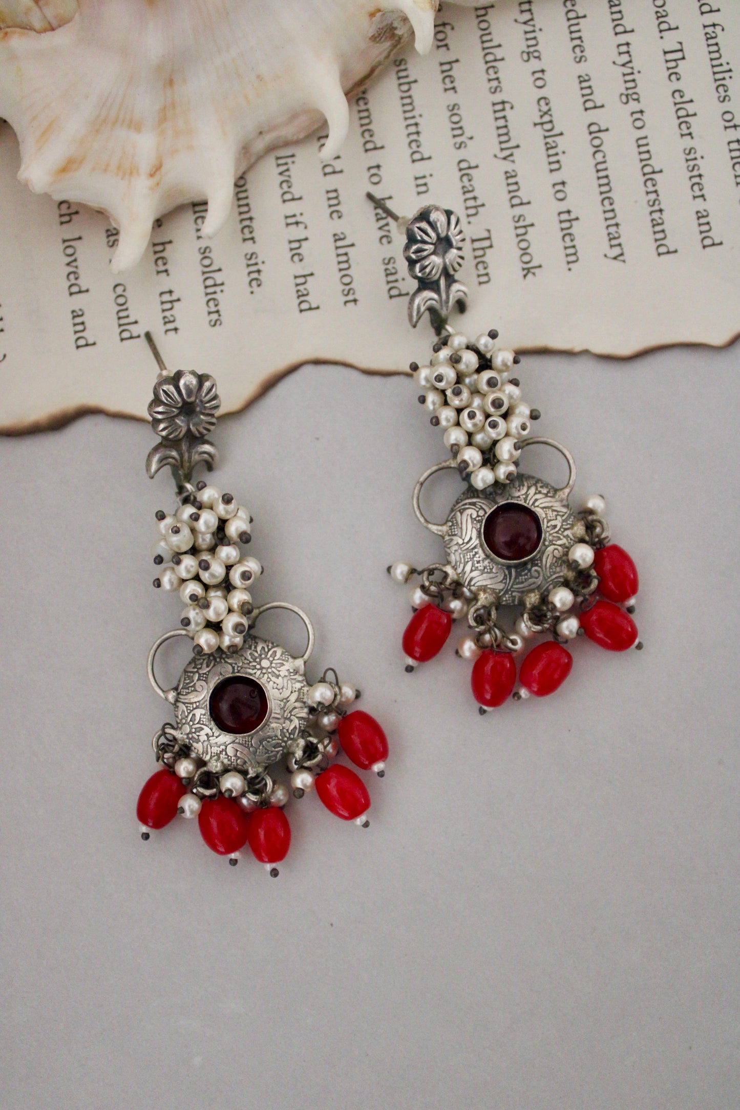 Vasudha Silver Lookalike Earrings