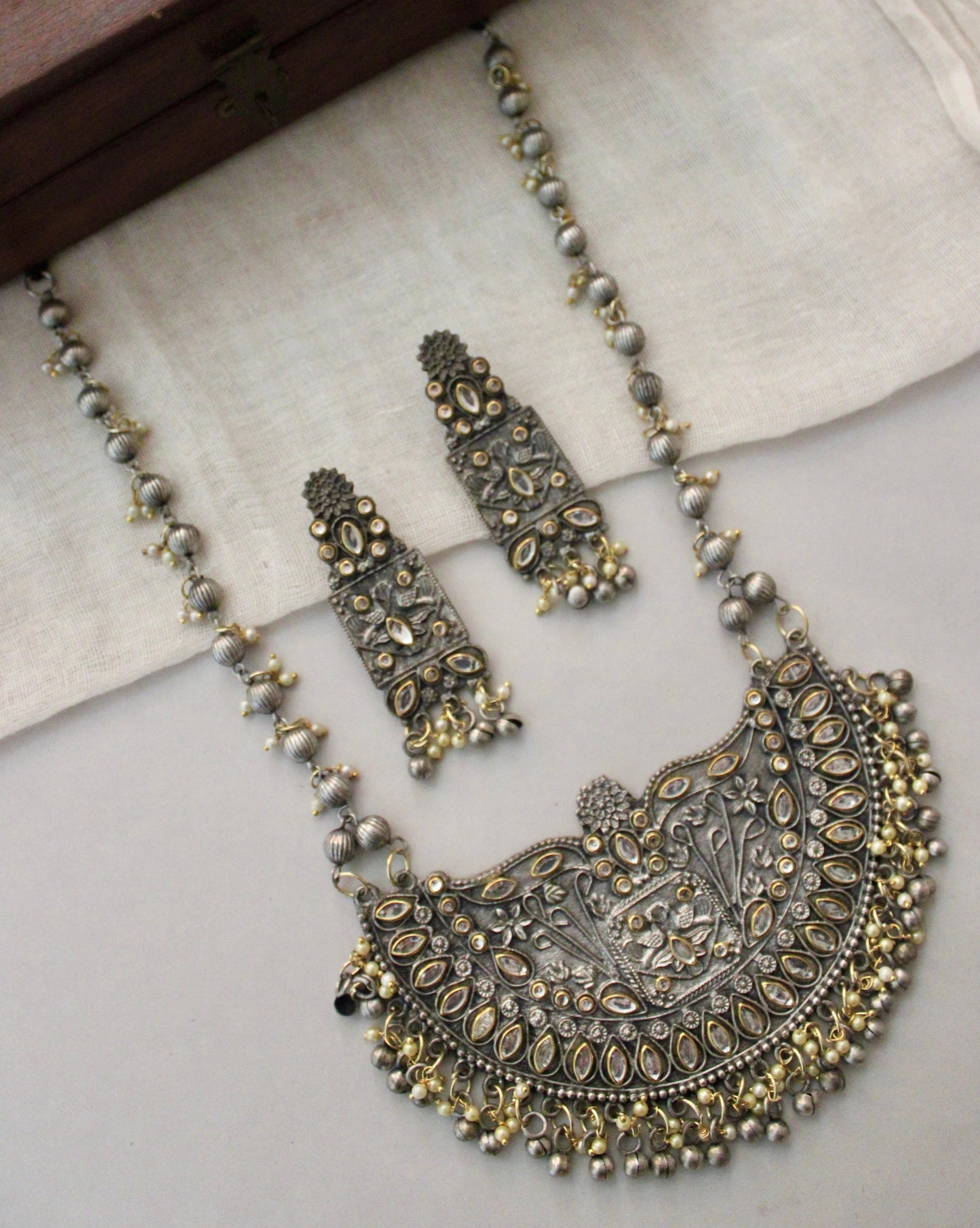Suranjana Dual Tone Long Necklace