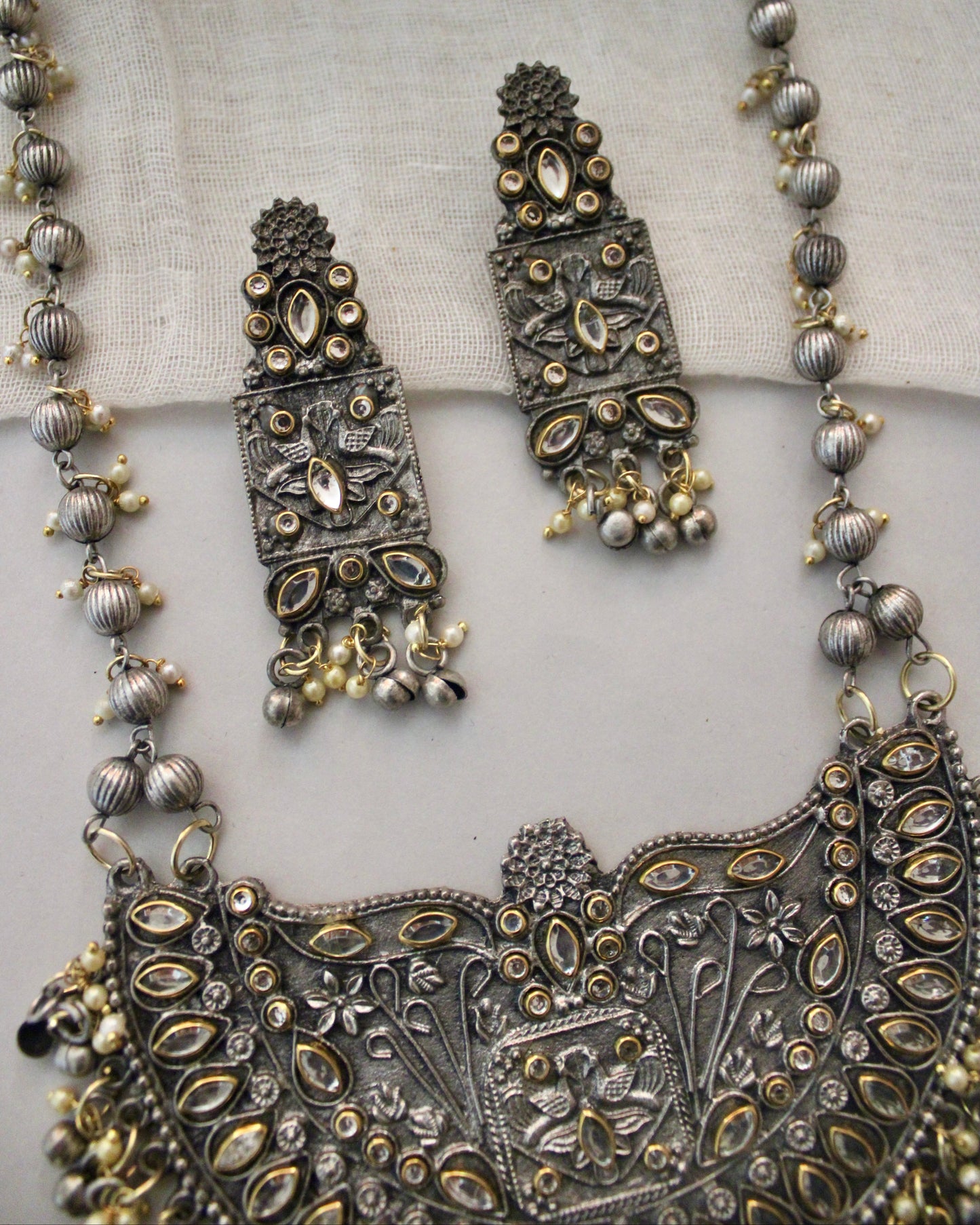 Suranjana Dual Tone Long Necklace