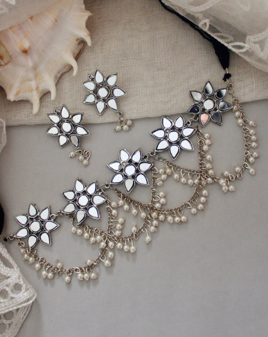 Mirror Pearl Choker Set