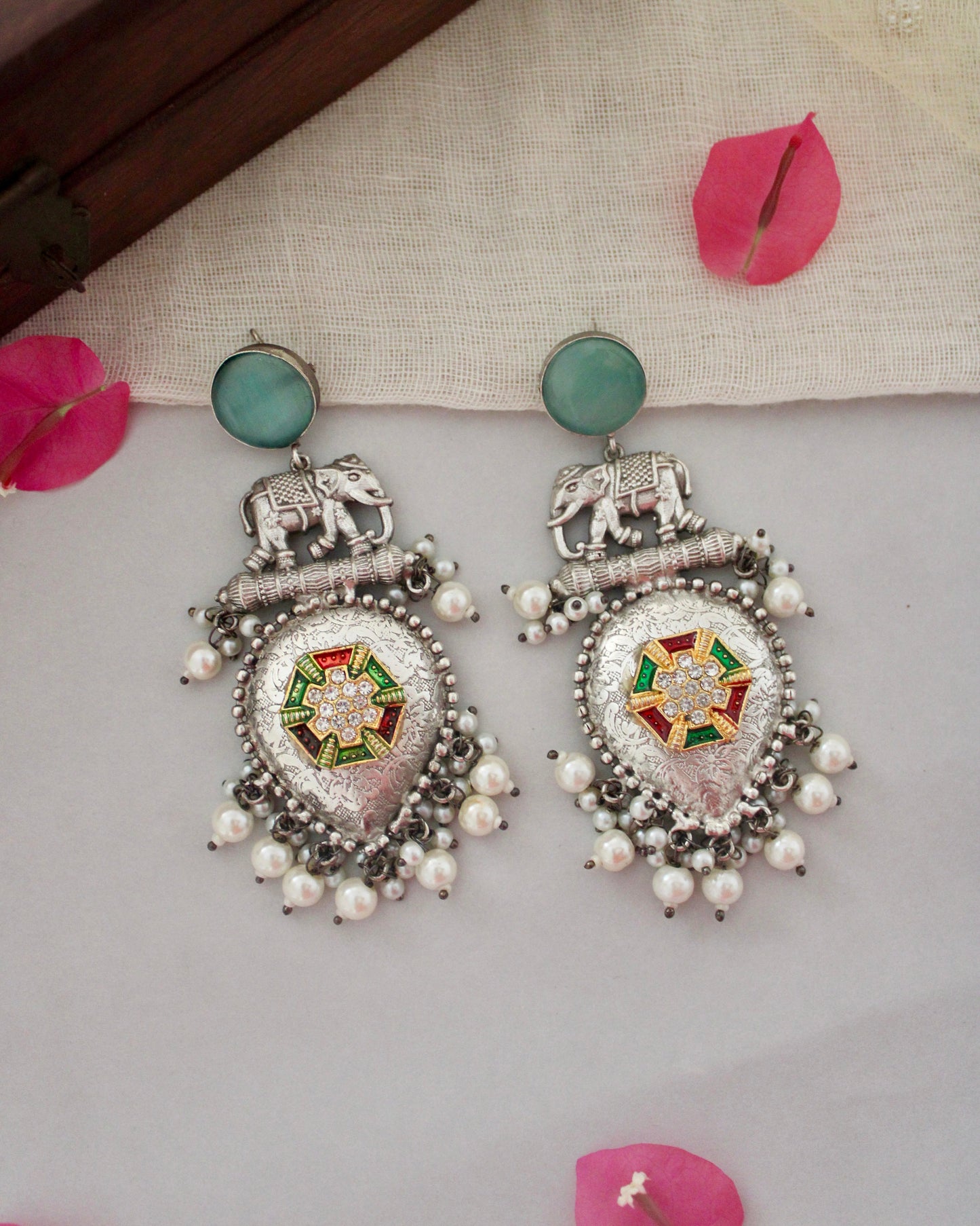Kanika Silver Lookalike Earrings