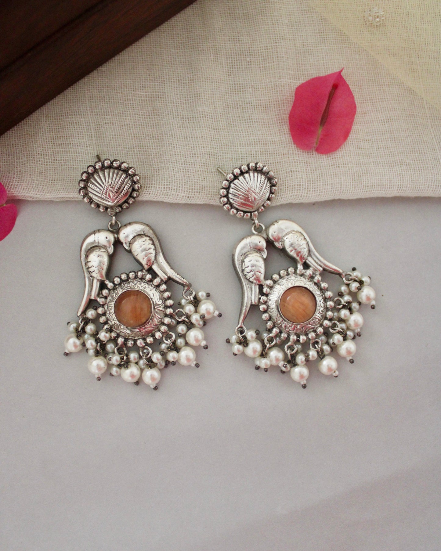Pritham Silver Lookalike Earrings