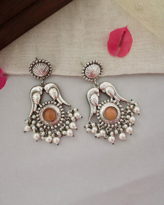 Pritham Silver Lookalike Earrings
