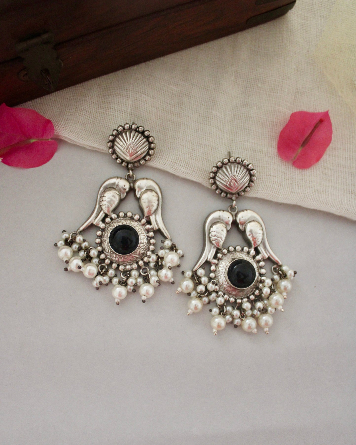 Pritham Silver Lookalike Earrings