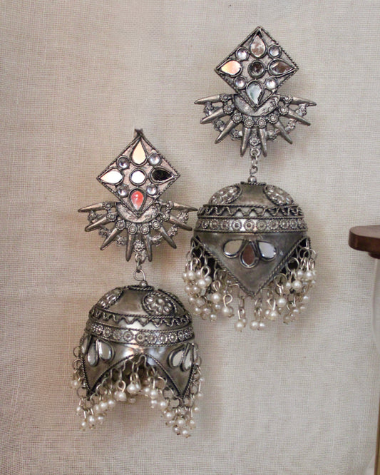 Barkha Oxidised Jumbo Jhumka