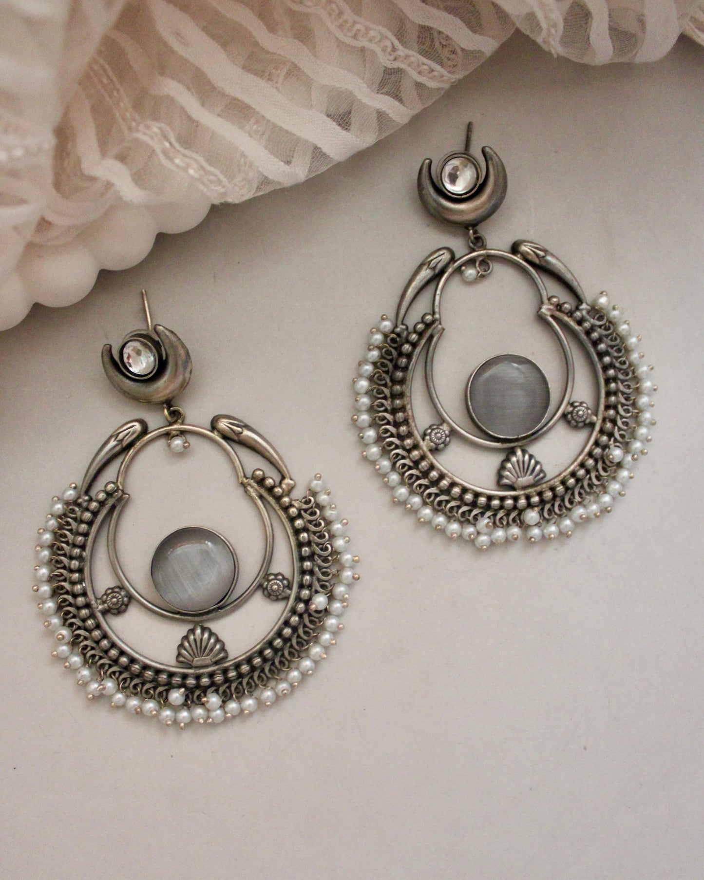 Virasat Silver Replica Chaandbaali